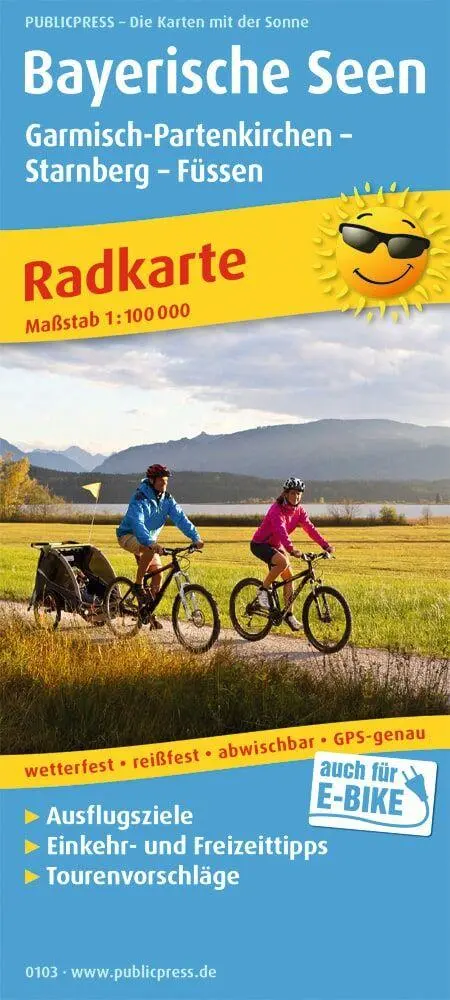 Cover: 9783747301036 | Bayerische Seen | (Land-)Karte | Radkarte | Deutsch | 2018