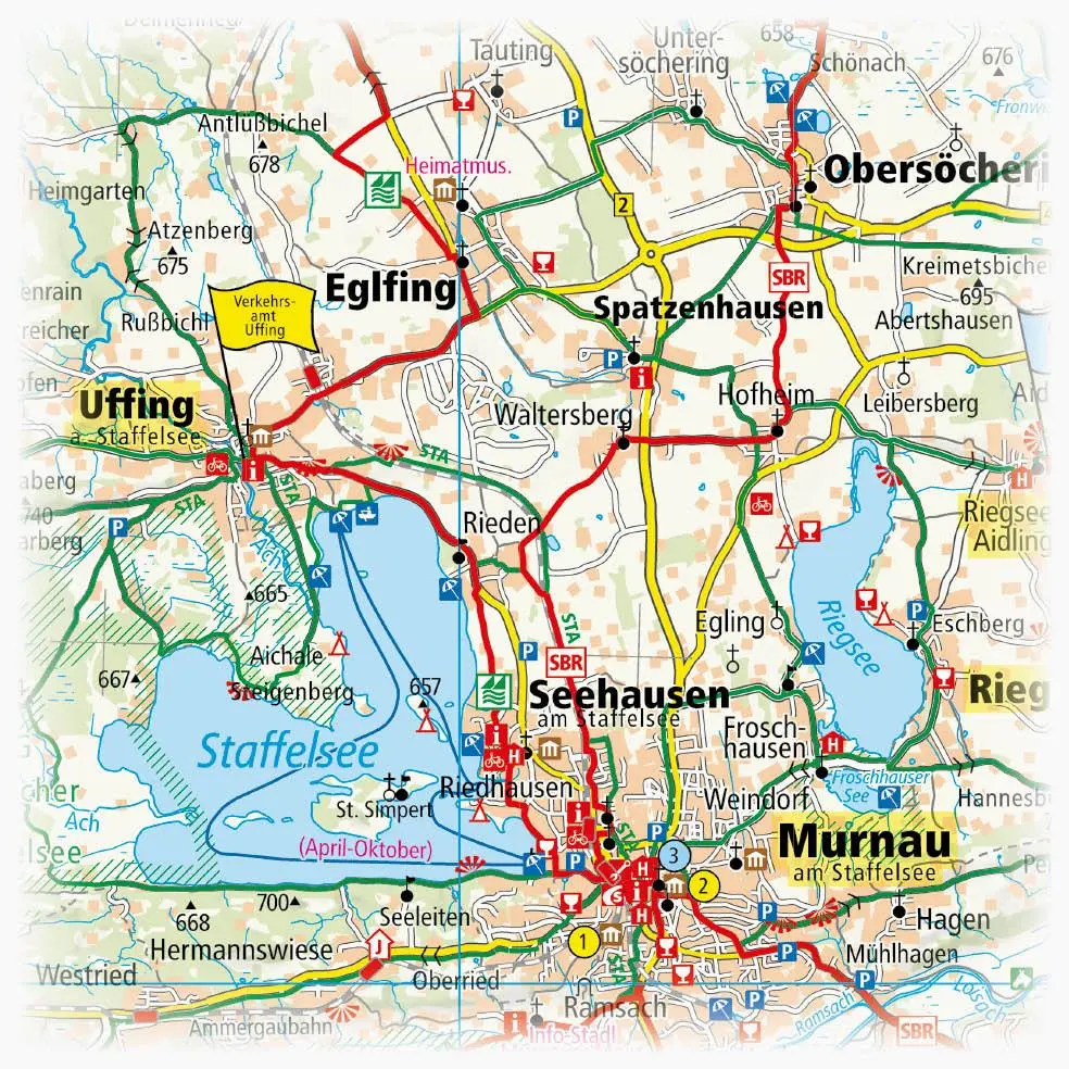 Bild: 9783747301036 | Bayerische Seen | (Land-)Karte | Radkarte | Deutsch | 2018
