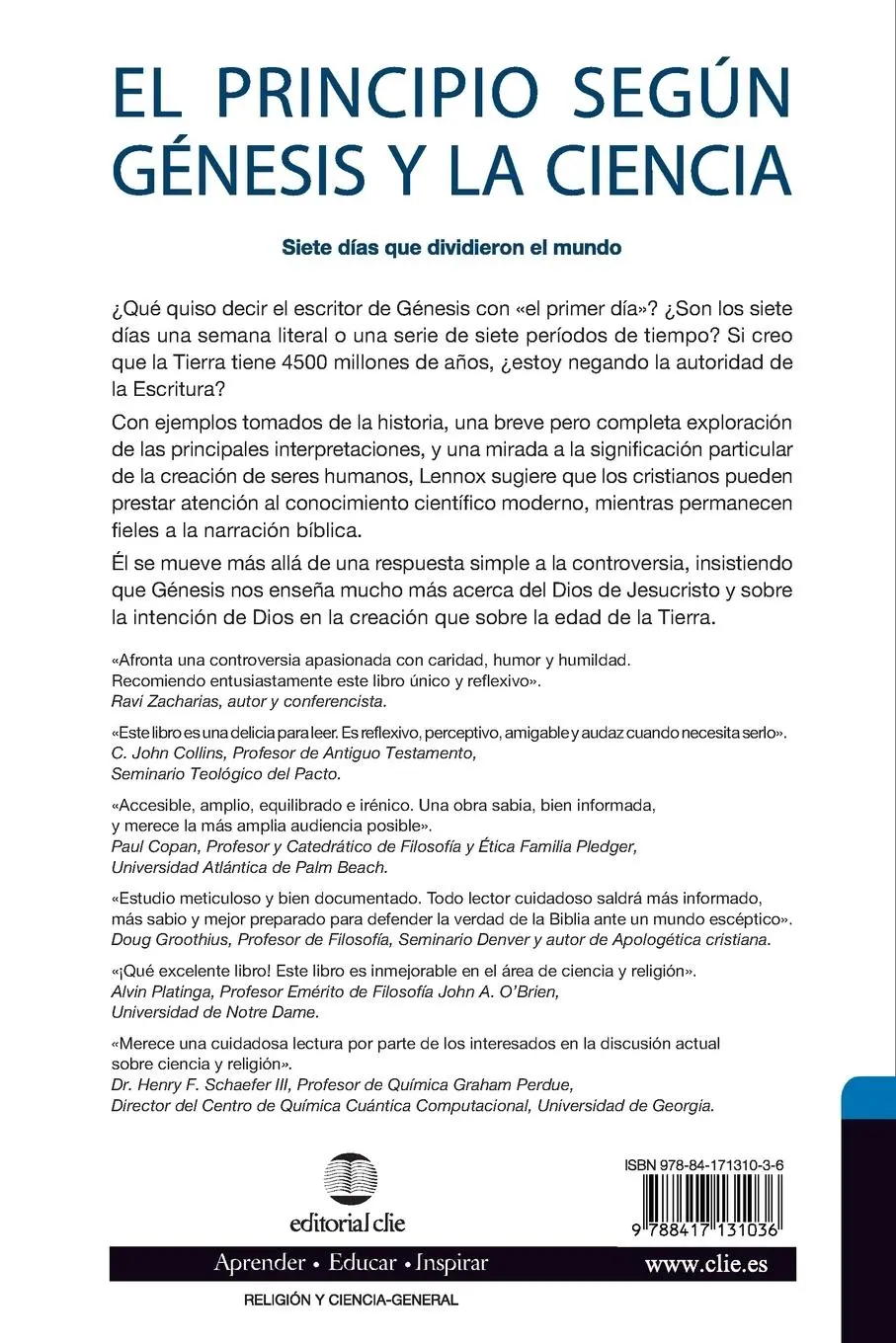 Rückseite: 9788417131036 | PRINCIPIO SEGUN GEN Y CIENC PB | Siete días que dividieron el mundo
