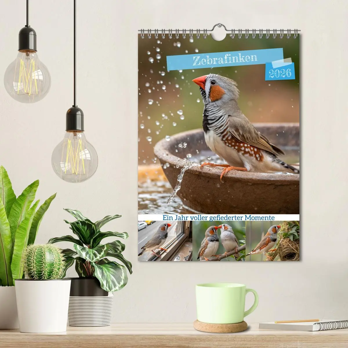 Bild: 9783516241136 | Zebrafinken - Ein Jahr voller gefiederter Momente (Wandkalender...