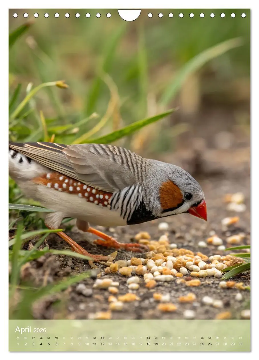 Bild: 9783516241136 | Zebrafinken - Ein Jahr voller gefiederter Momente (Wandkalender...