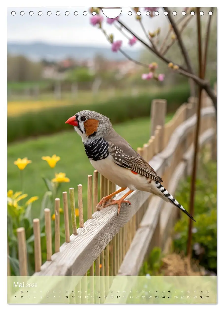 Bild: 9783516241136 | Zebrafinken - Ein Jahr voller gefiederter Momente (Wandkalender...