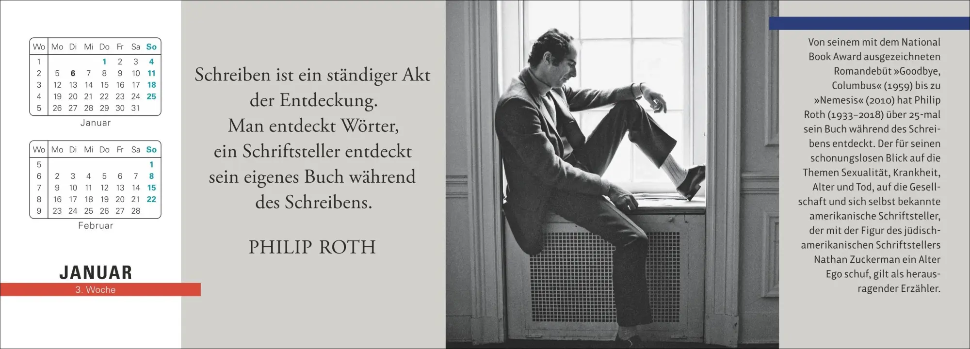 Bild: 9783840041136 | Der literarische Tischplaner 2026 - Wochenkalender mit Zitaten und...