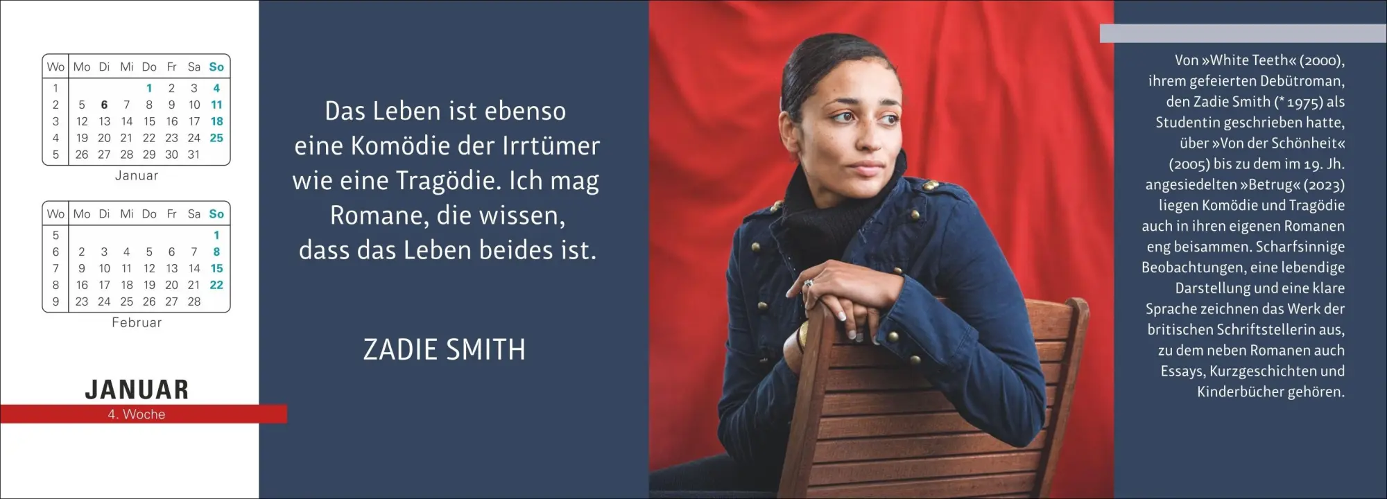 Bild: 9783840041136 | Der literarische Tischplaner 2026 - Wochenkalender mit Zitaten und...