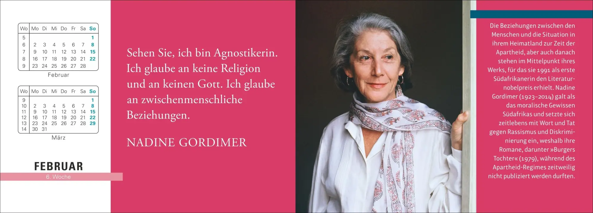 Bild: 9783840041136 | Der literarische Tischplaner 2026 - Wochenkalender mit Zitaten und...