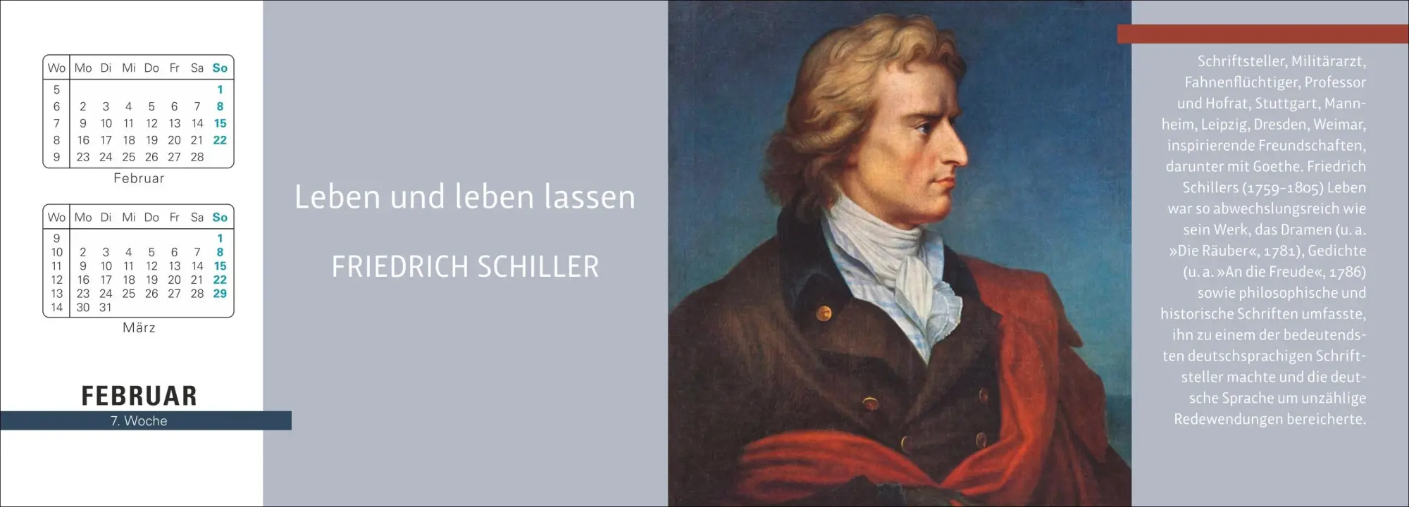 Bild: 9783840041136 | Der literarische Tischplaner 2026 - Wochenkalender mit Zitaten und...