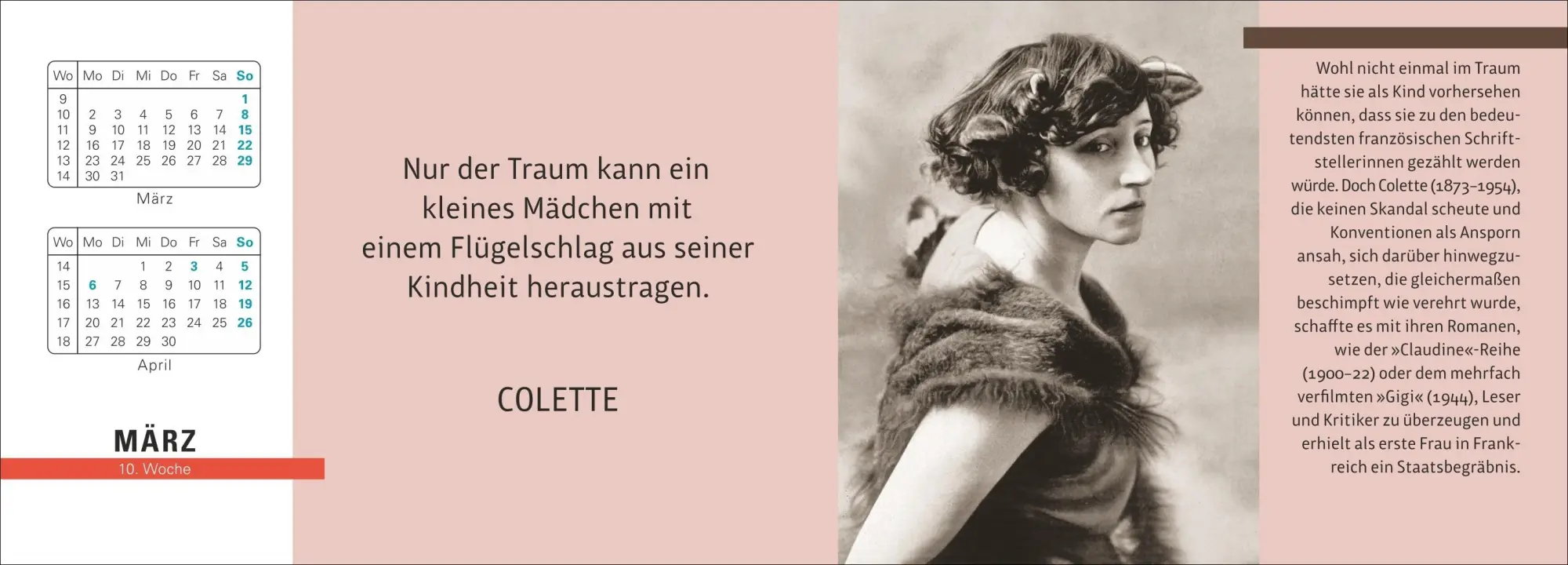 Bild: 9783840041136 | Der literarische Tischplaner 2026 - Wochenkalender mit Zitaten und...