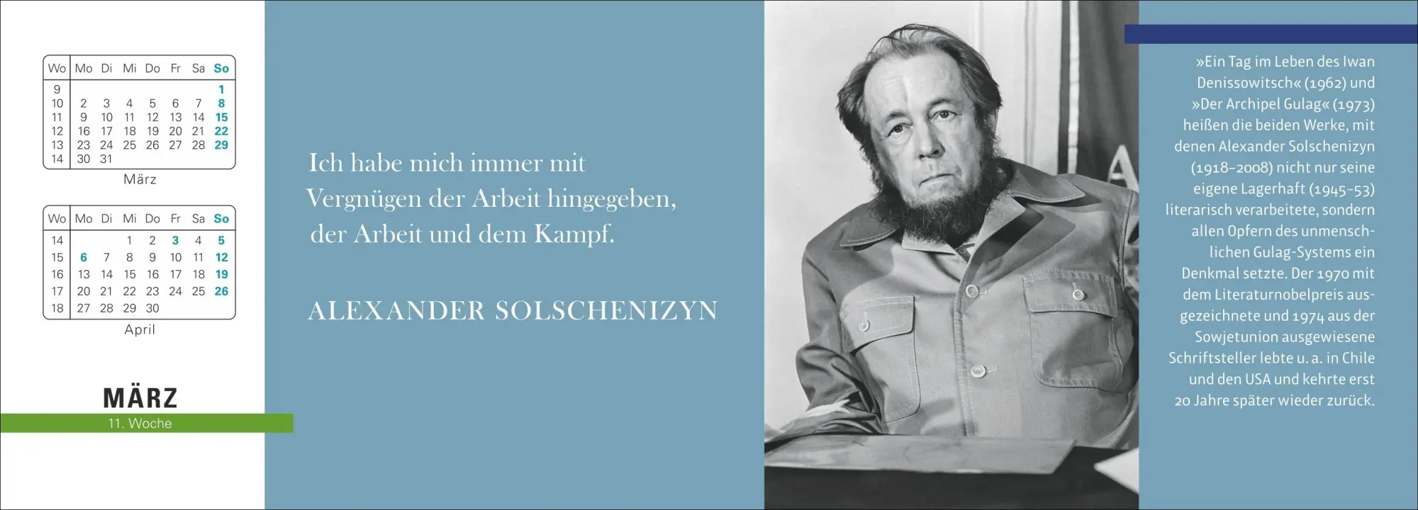 Bild: 9783840041136 | Der literarische Tischplaner 2026 - Wochenkalender mit Zitaten und...