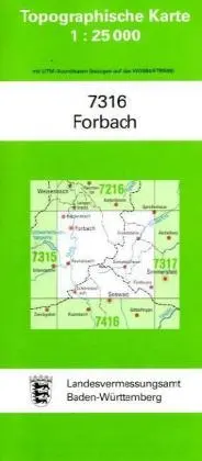 Cover: 9783863981136 | Topographische Karte Baden-Württemberg Forbach | (Land-)Karte | 1999