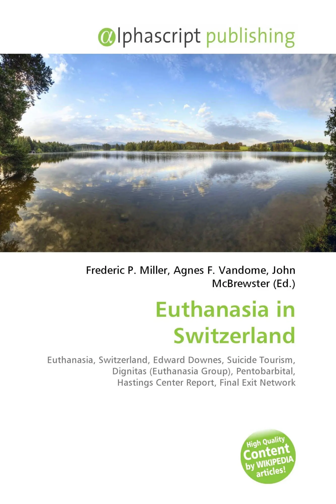 Cover: 9786134321136 | Euthanasia in Switzerland | Frederic P. Miller (u. a.) | Taschenbuch