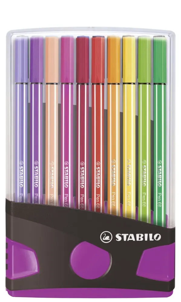 Cover: 4006381551236 | Premium-Filzstift - STABILO Pen 68 ColorParade - 20er Tischset in...