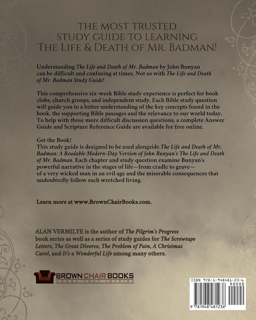 Rückseite: 9781948481236 | The Life and Death of Mr. Badman Study Guide | Alan Vermilye | Buch