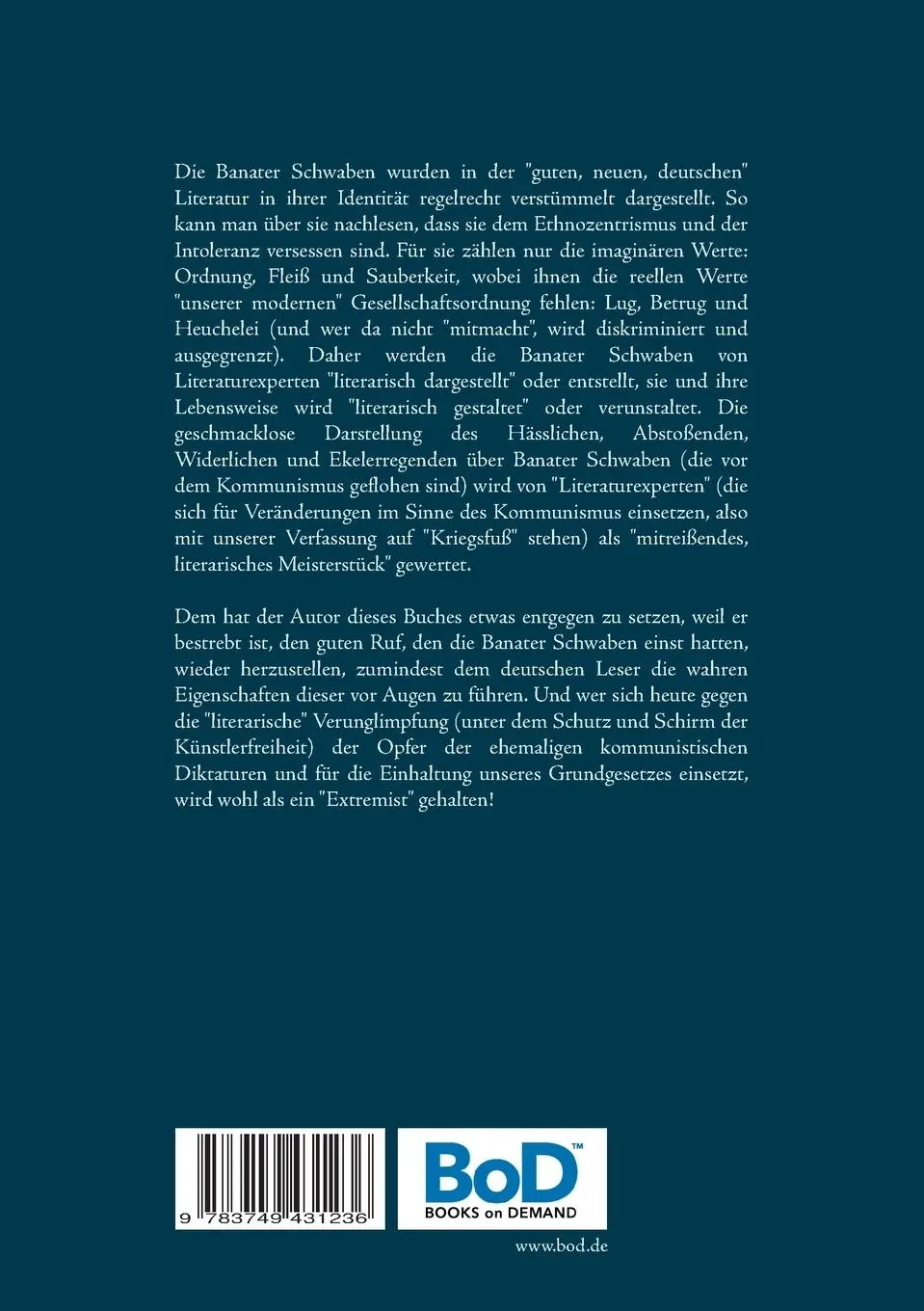 Rückseite: 9783749431236 | Der Extremist | Meinungsfreiheit oder Mediendiktatur? 4-A | Balzer