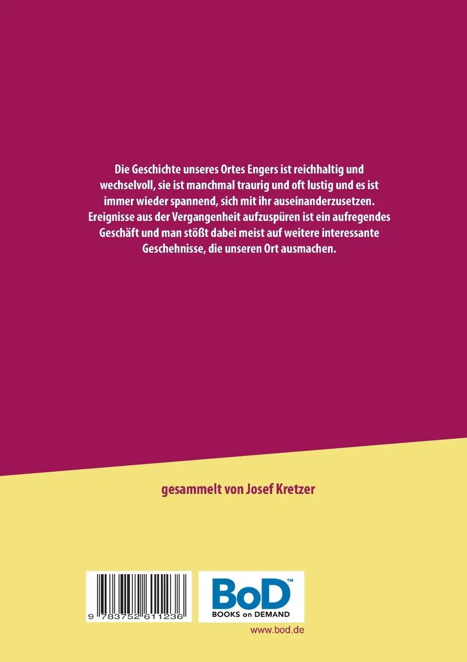 Rückseite: 9783752611236 | Engerser Geschichte(n) | Josef Kretzer | Taschenbuch | Paperback