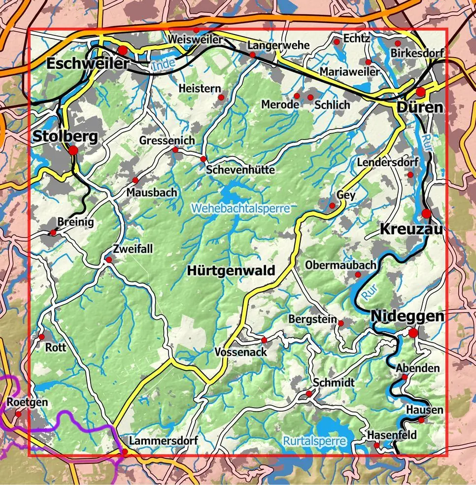 Bild: 9783960991236 | Eifelwandern 1 - Hohes Venn, Hürtgenwald, Rurtal 1 : 25 000 | 2 S.