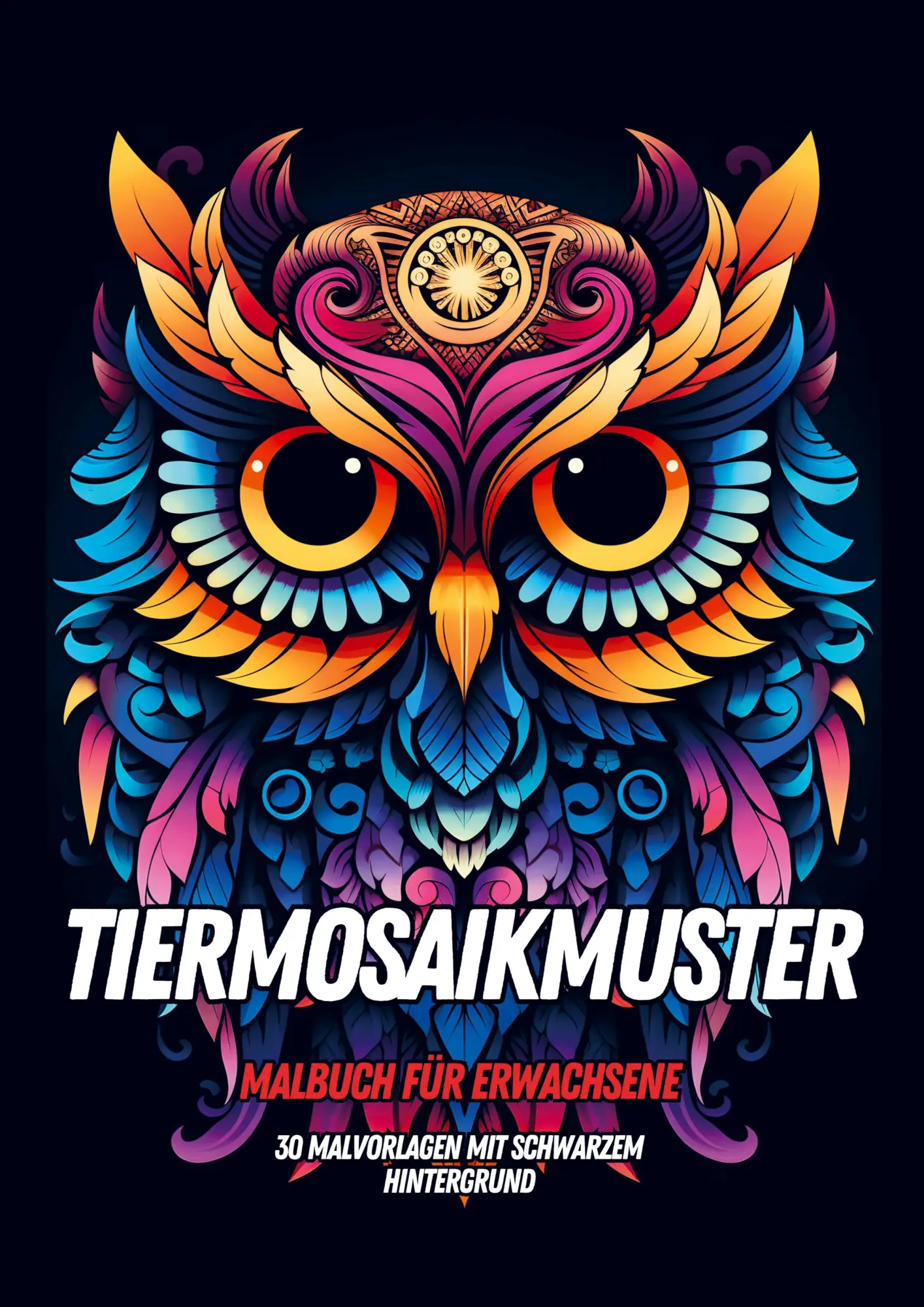 Cover: 9789403771236 | Malbuch für Erwachsene - Tiermosaikmuster | Malbücher für Erwachsene