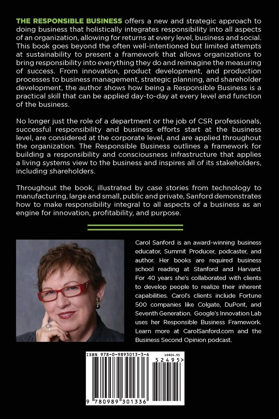 Rückseite: 9780989301336 | The Responsible Business | Reimagining Sustainability and Success