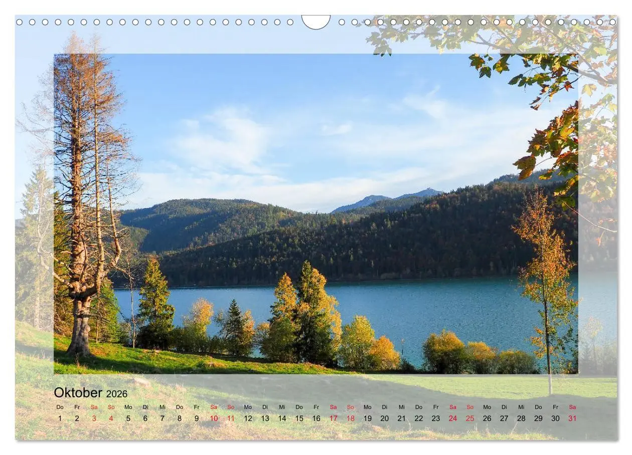 Bild: 9783457751336 | Walchensee (Wandkalender 2026 DIN A3 quer), CALVENDO Monatskalender