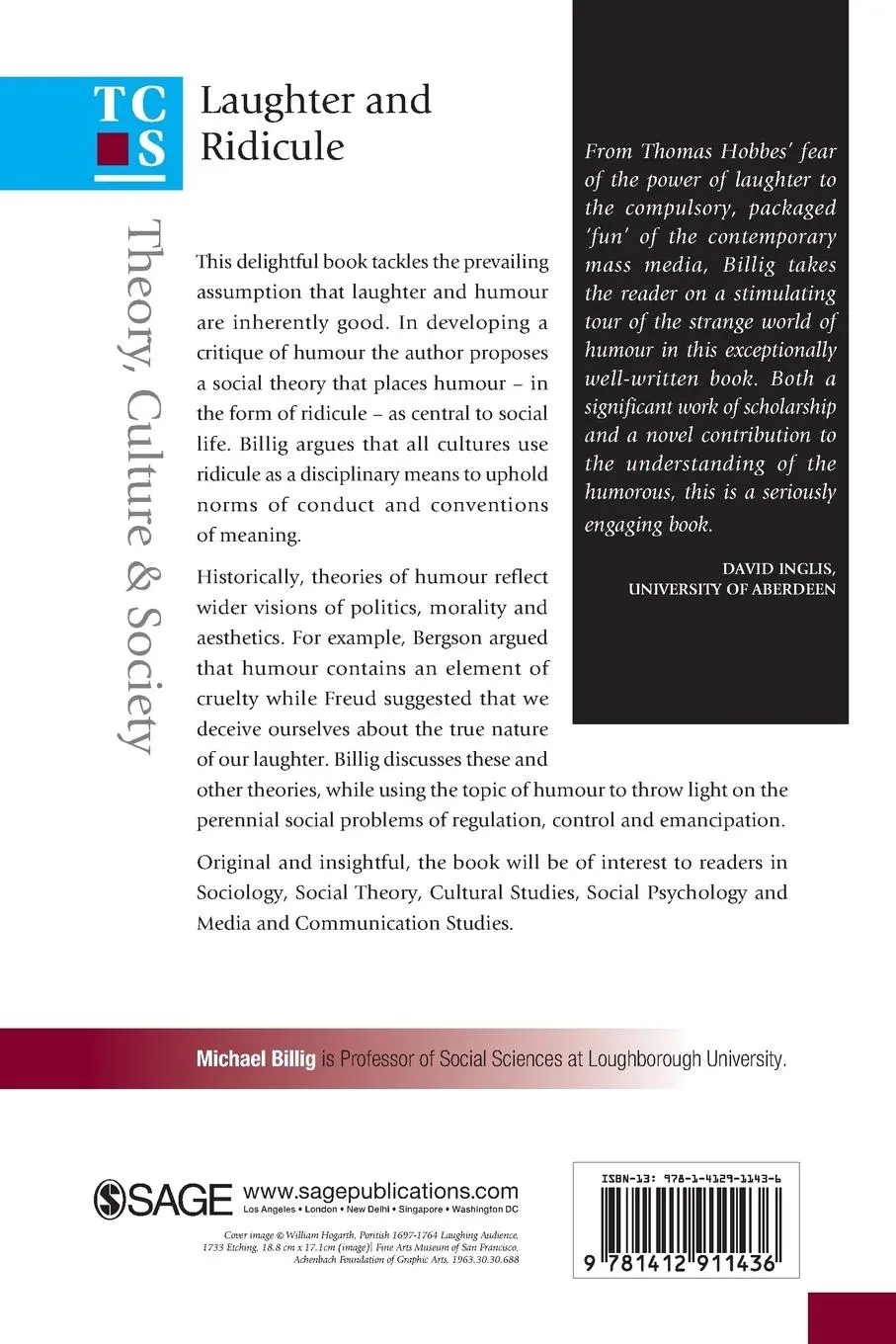 Rückseite: 9781412911436 | Laughter and Ridicule | Towards a Social Critique of Humour | Billig