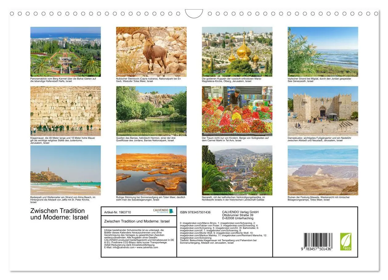 Bild: 9783457501436 | Zwischen Tradition und Moderne: Israel (Wandkalender 2026 DIN A3...