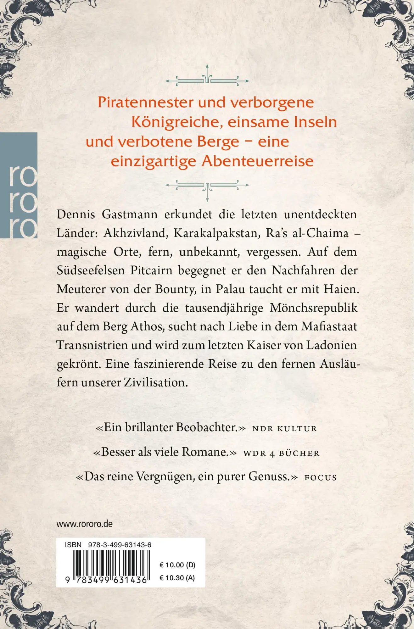 Rückseite: 9783499631436 | Atlas der unentdeckten Länder | Dennis Gastmann | Taschenbuch | 272 S.