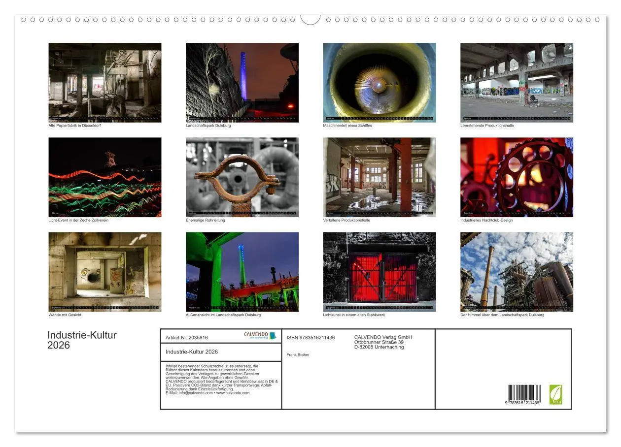 Bild: 9783516211436 | Industrie-Kultur 2026 (Wandkalender 2026 DIN A2 quer), CALVENDO...