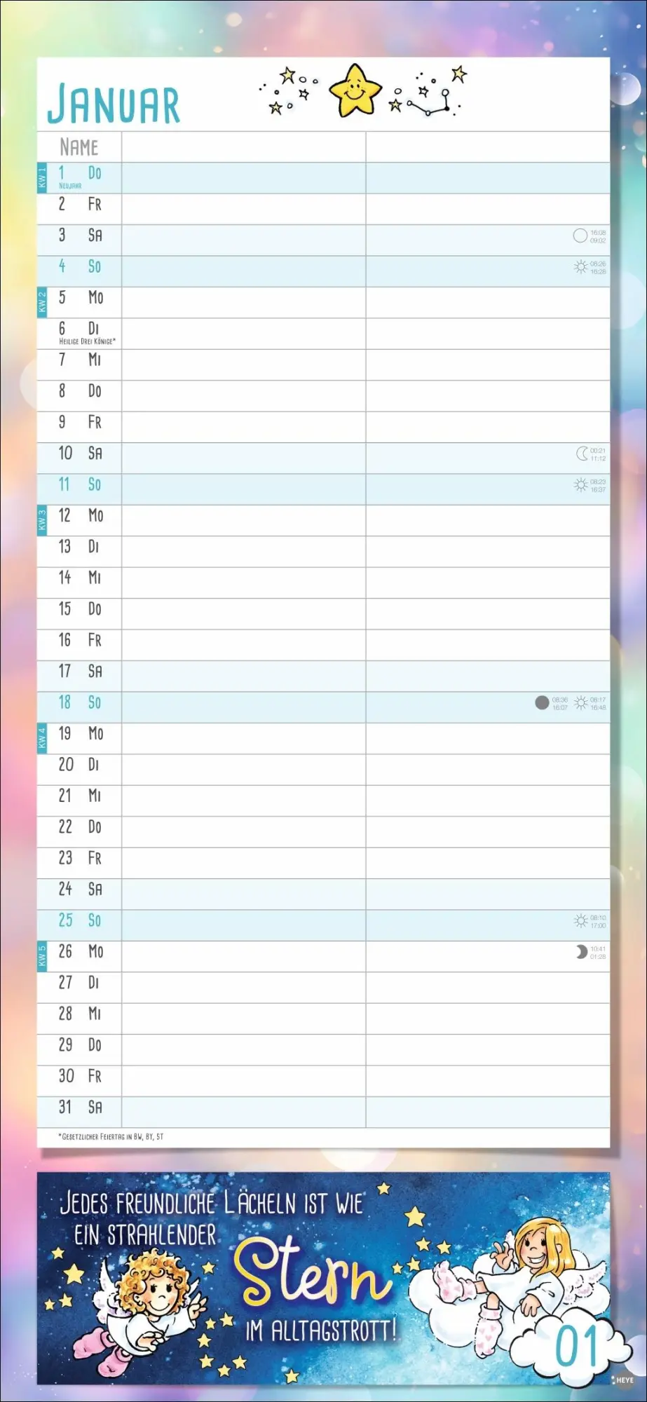 Bild: 9783756411436 | Schutzengel Planer für zwei 2026 | Heye | Kalender | Spiralbindung