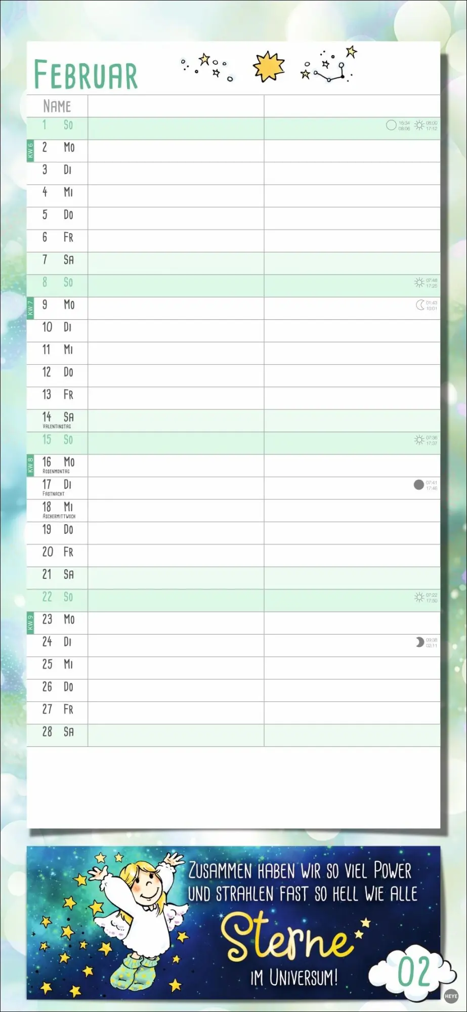 Bild: 9783756411436 | Schutzengel Planer für zwei 2026 | Heye | Kalender | Spiralbindung