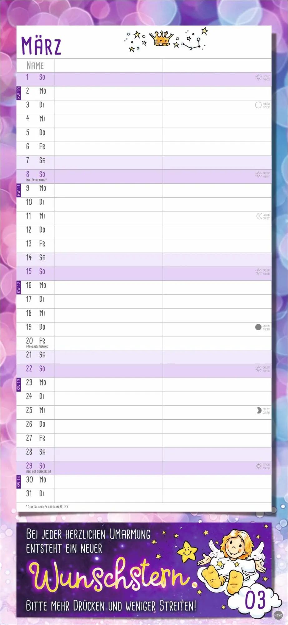 Bild: 9783756411436 | Schutzengel Planer für zwei 2026 | Heye | Kalender | Spiralbindung