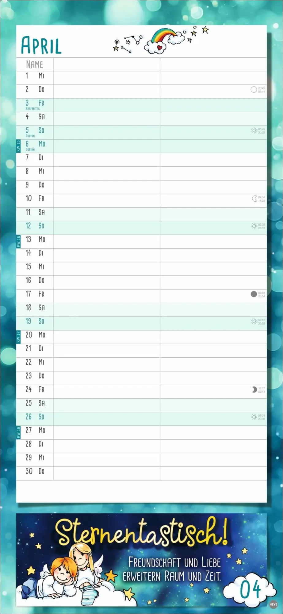 Bild: 9783756411436 | Schutzengel Planer für zwei 2026 | Heye | Kalender | Spiralbindung