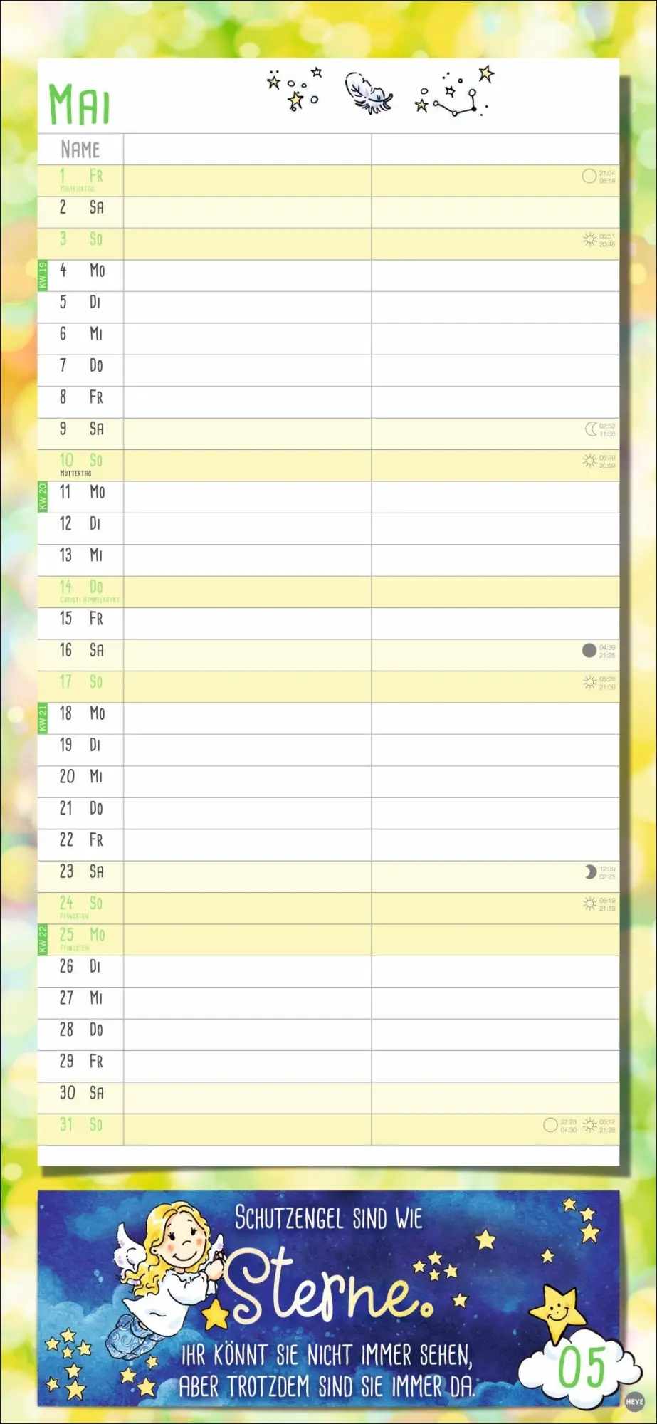 Bild: 9783756411436 | Schutzengel Planer für zwei 2026 | Heye | Kalender | Spiralbindung
