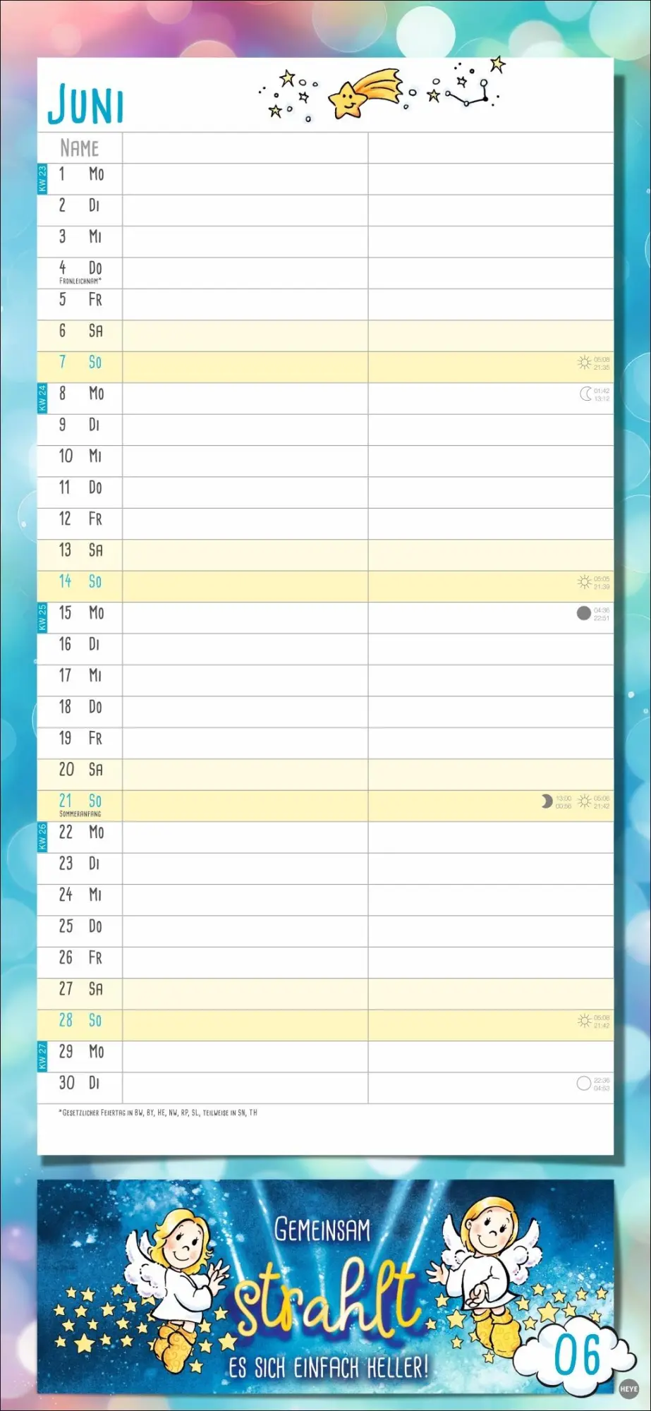 Bild: 9783756411436 | Schutzengel Planer für zwei 2026 | Heye | Kalender | Spiralbindung