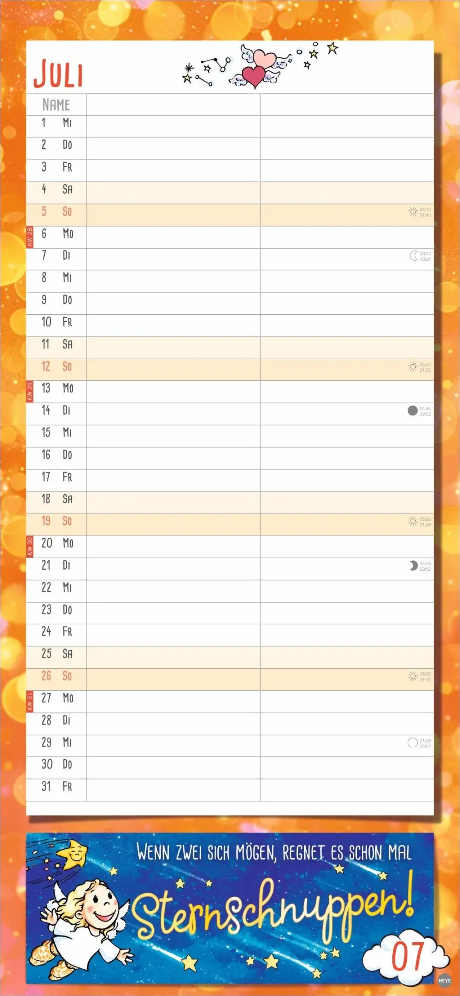 Bild: 9783756411436 | Schutzengel Planer für zwei 2026 | Heye | Kalender | Spiralbindung