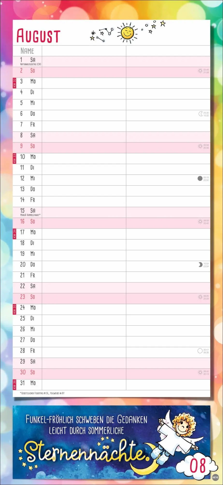 Bild: 9783756411436 | Schutzengel Planer für zwei 2026 | Heye | Kalender | Spiralbindung
