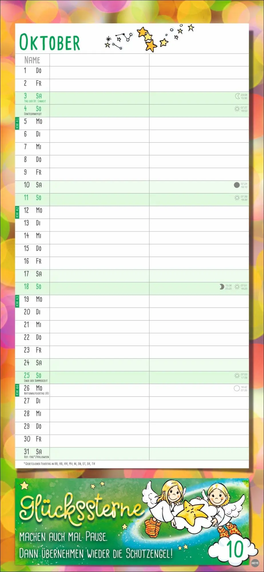 Bild: 9783756411436 | Schutzengel Planer für zwei 2026 | Heye | Kalender | Spiralbindung