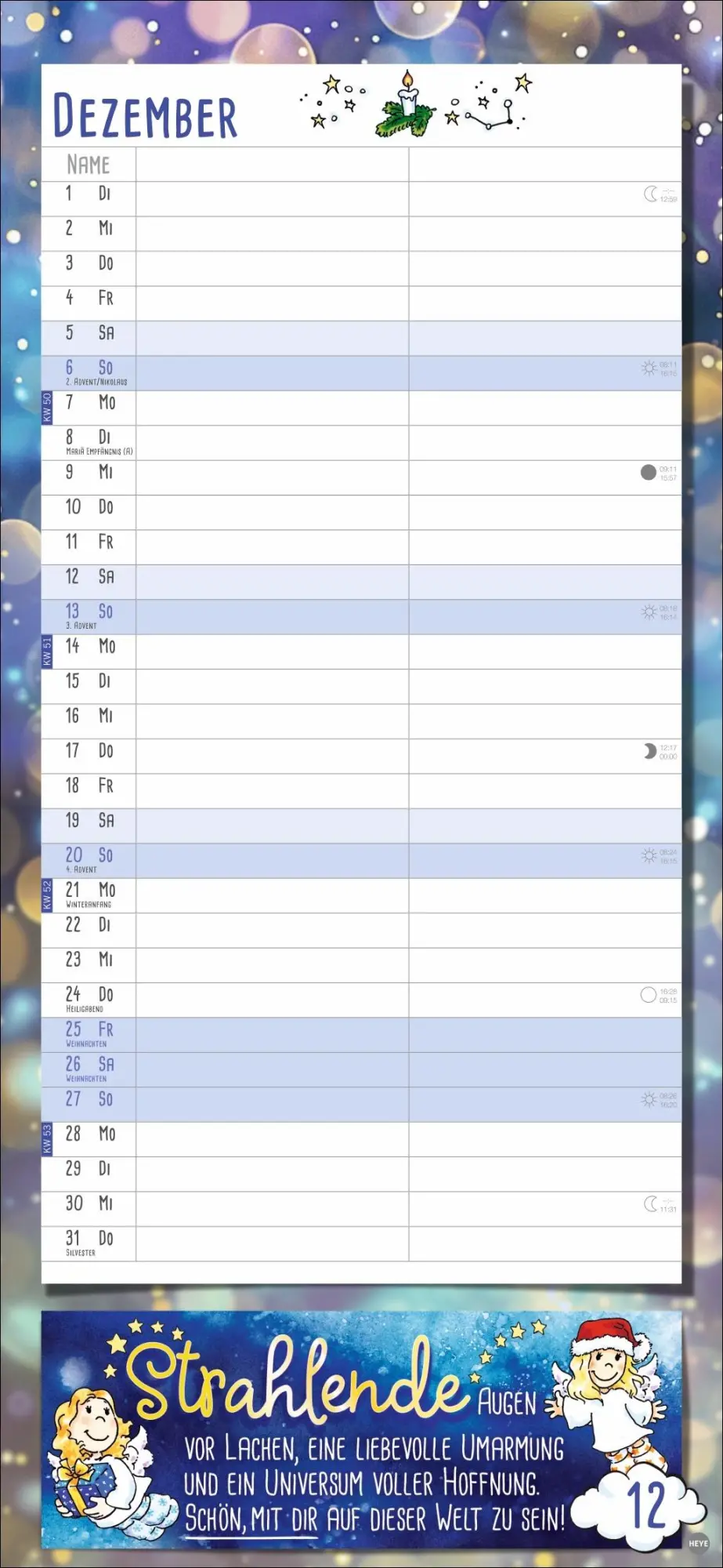 Bild: 9783756411436 | Schutzengel Planer für zwei 2026 | Heye | Kalender | Spiralbindung