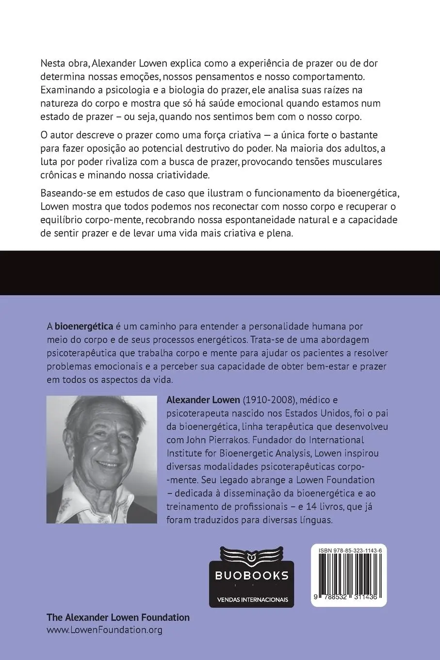 Rückseite: 9788532311436 | Prazer | Alexander Lowen | Taschenbuch | Kartoniert / Broschiert