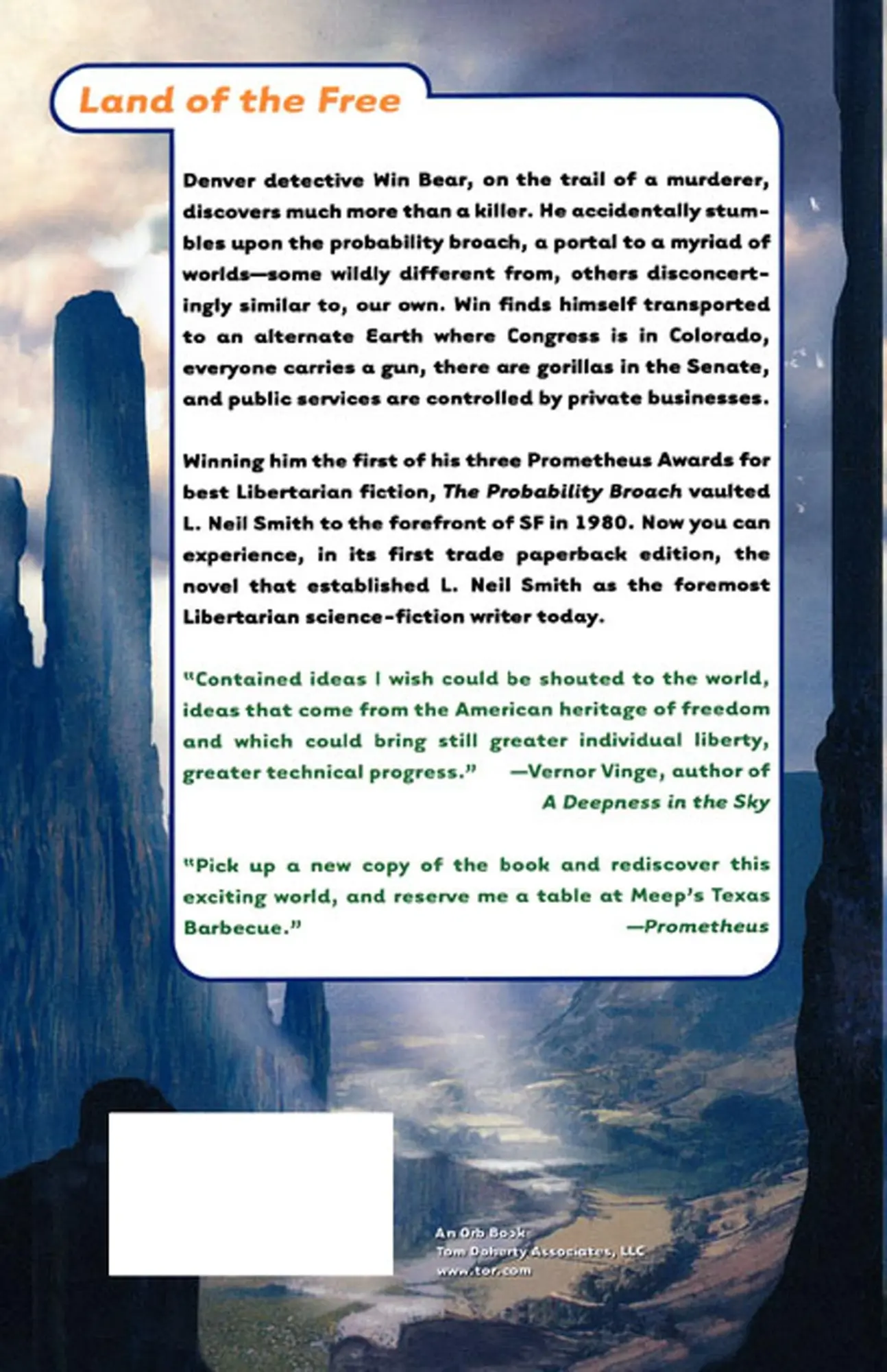 Rückseite: 9780765301536 | The Probability Broach | L. Neil Smith | Taschenbuch | Englisch | 2001