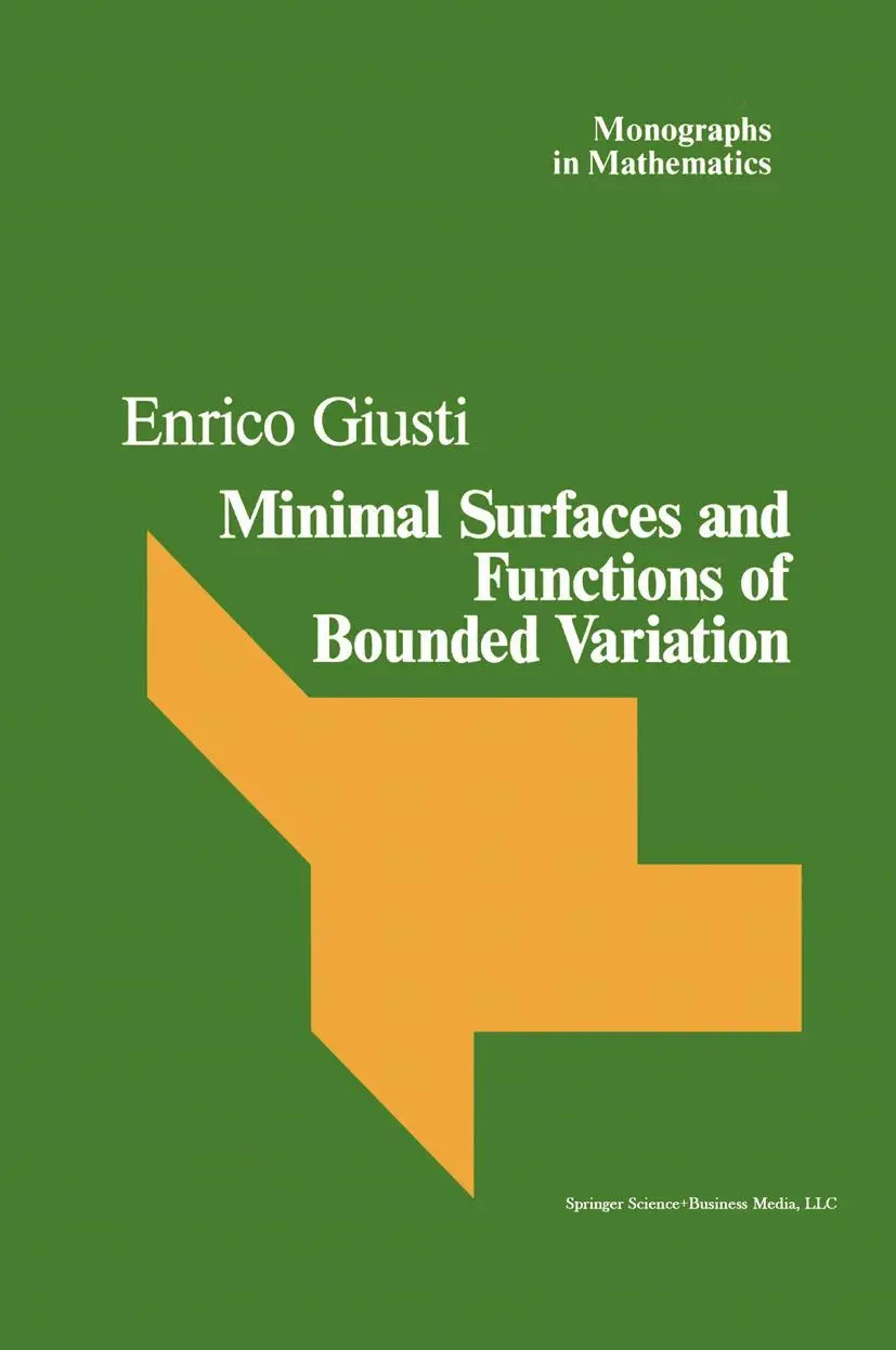 Cover: 9780817631536 | Minimal Surfaces and Functions of Bounded Variation | Giusti | Buch