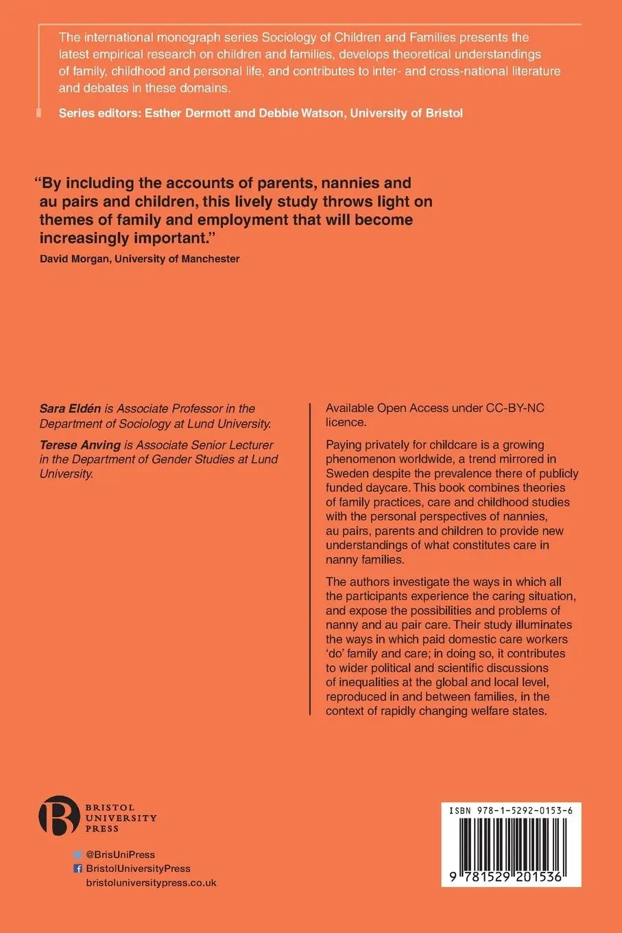 Rückseite: 9781529201536 | Nanny Families | Sara Eldén (u. a.) | Taschenbuch | Englisch | 2020