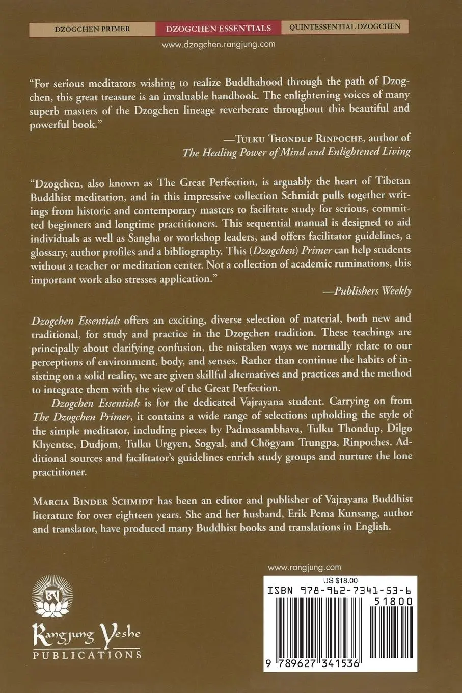 Rückseite: 9789627341536 | Dzogchen Essentials | The Path That Clarifies Confusion | Taschenbuch