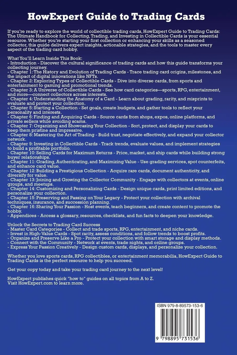 Rückseite: 9798895731536 | HowExpert Guide to Trading Cards | Howexpert | Taschenbuch | Englisch