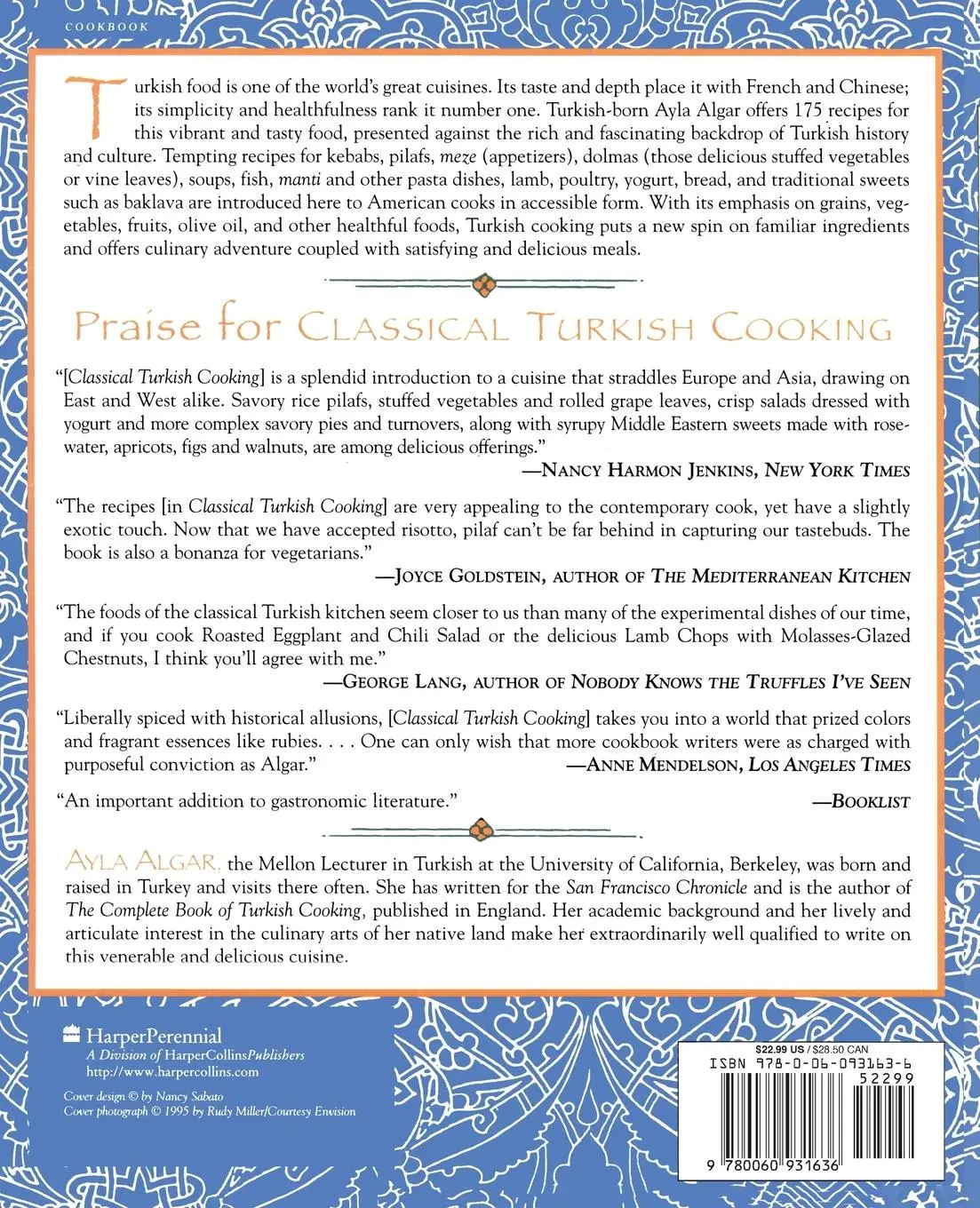 Rückseite: 9780060931636 | Classical Turkish Cooking | Ayla E Algar | Taschenbuch | Englisch