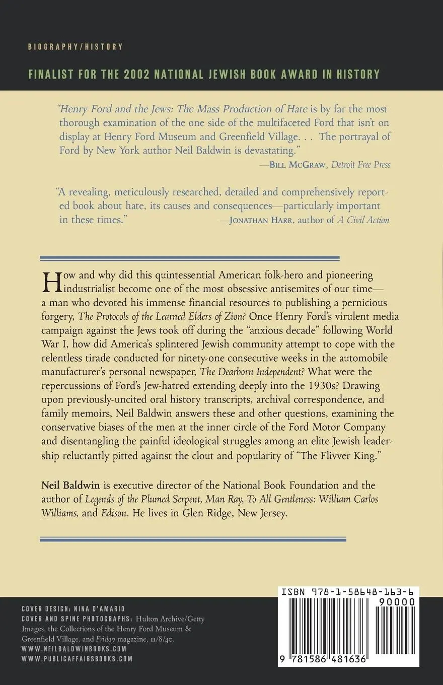 Rückseite: 9781586481636 | Henry Ford and the Jews | The Mass Production of Hate | Neil Baldwin