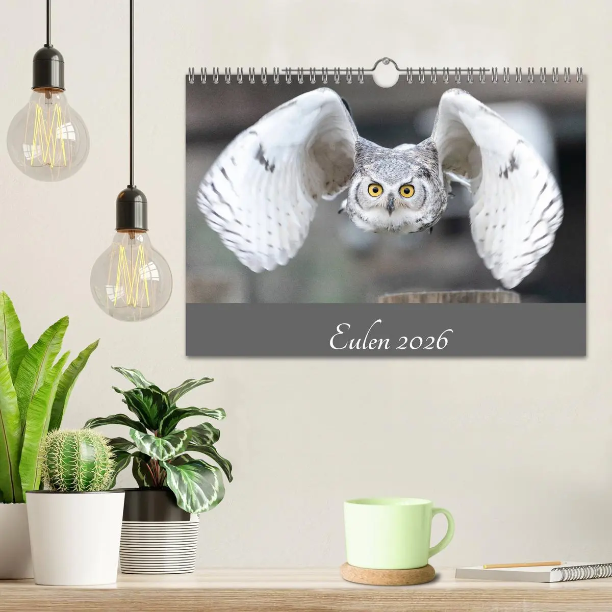 Bild: 9783457721636 | Eulen 2026 (Wandkalender 2026 DIN A4 quer), CALVENDO Monatskalender