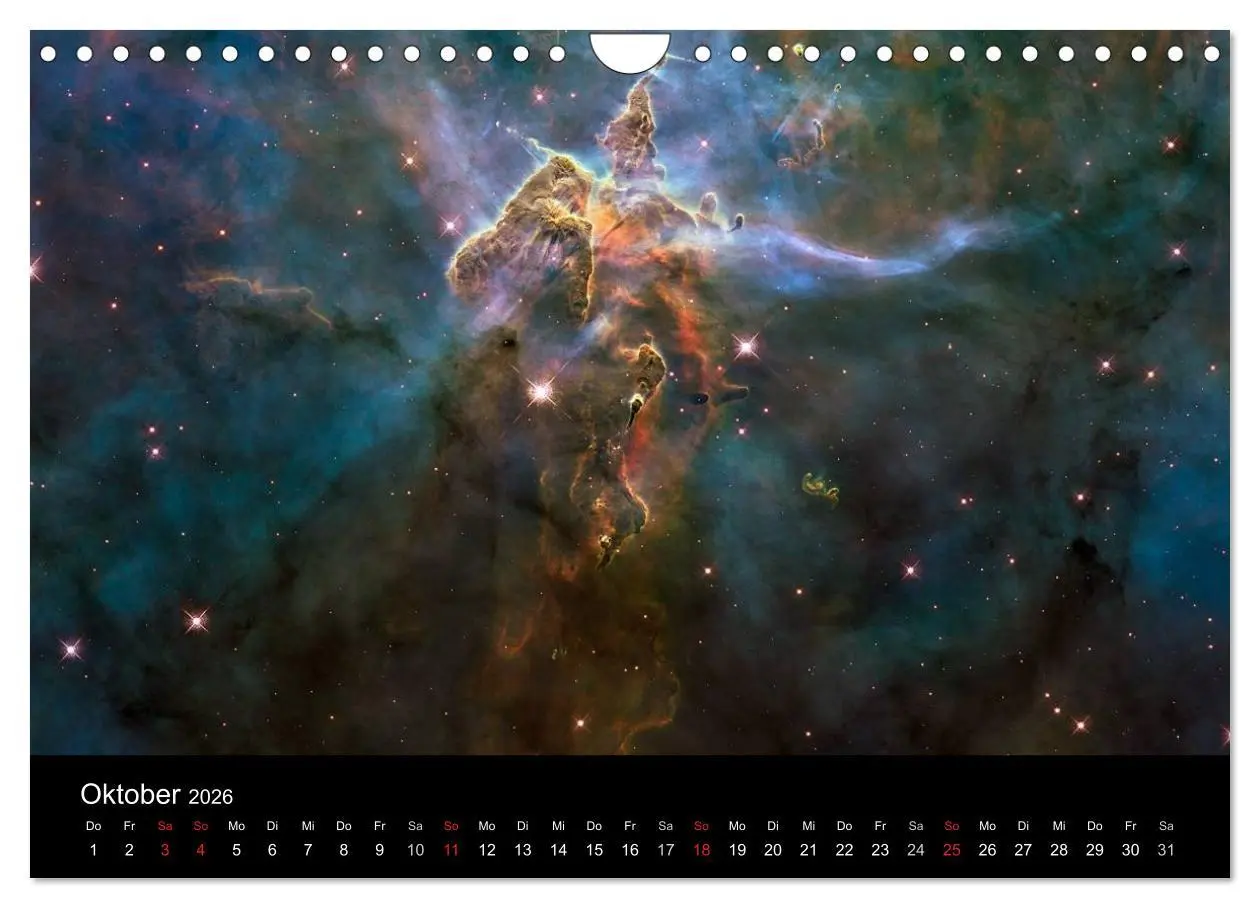 Bild: 9783457961636 | Der Weltraum. Spektakuläre Gasnebel und Galaxien (Wandkalender 2026...