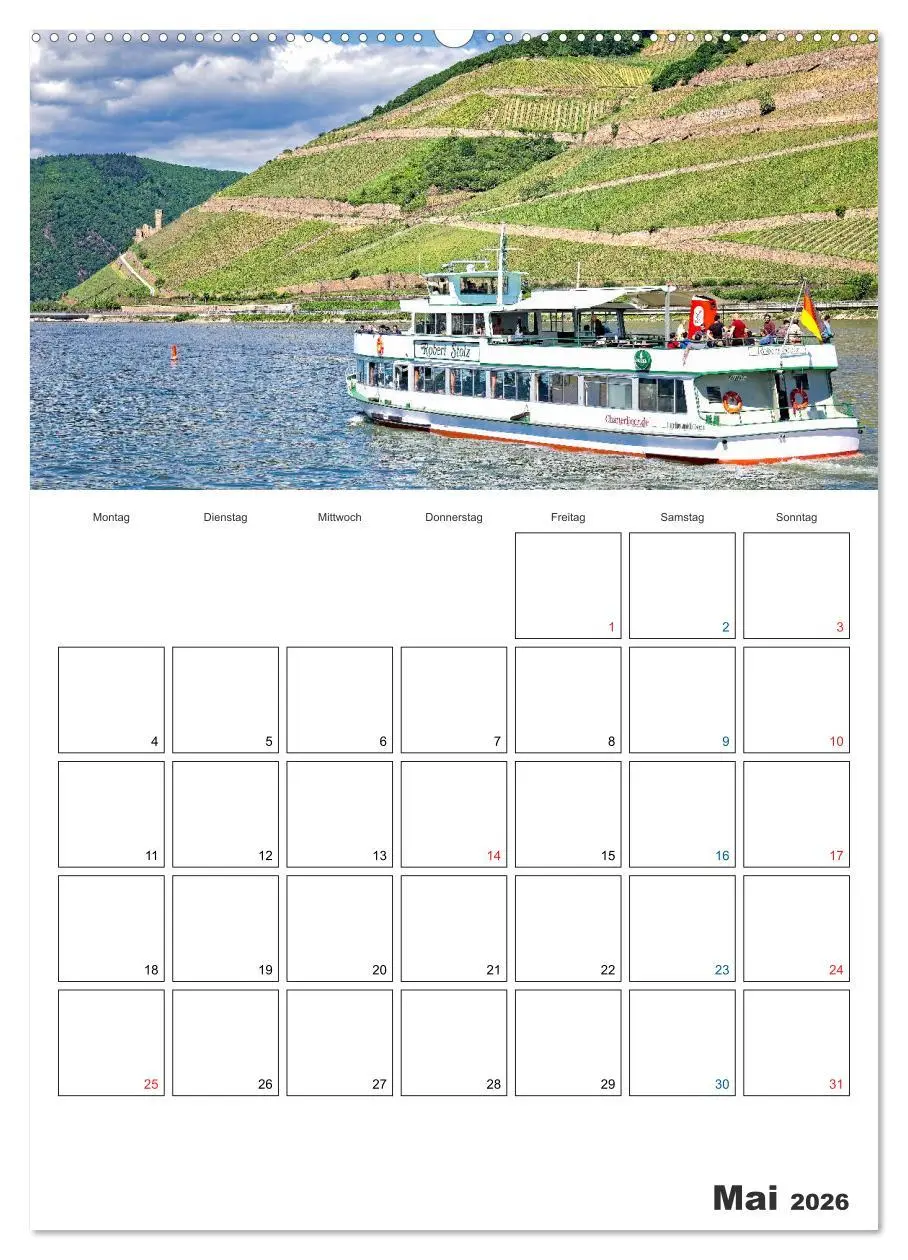 Bild: 9783516431636 | Rheingau Terminplaner (Wandkalender 2026 DIN A2 hoch), CALVENDO...