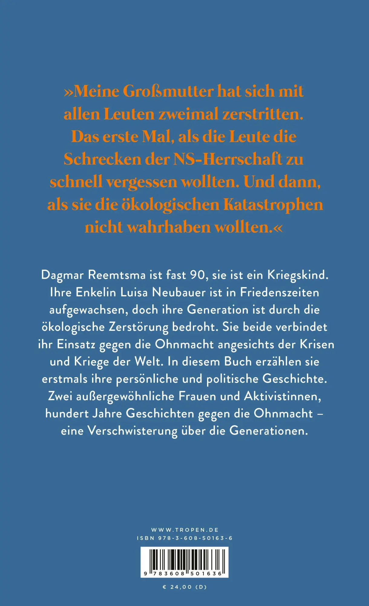 Rückseite: 9783608501636 | Gegen die Ohnmacht | Meine Großmutter, die Politik und ich | Buch