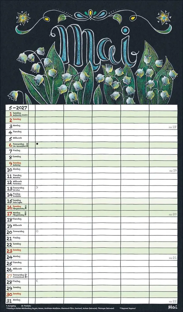 Bild: 9783819301636 | Lovely Chalk Timer 2027 | Verlag Korsch | Kalender | 14 S. | Deutsch