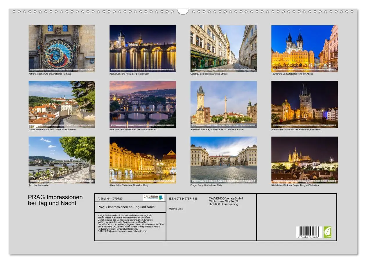 Bild: 9783457571736 | PRAG Impressionen bei Tag und Nacht (Wandkalender 2026 DIN A2...
